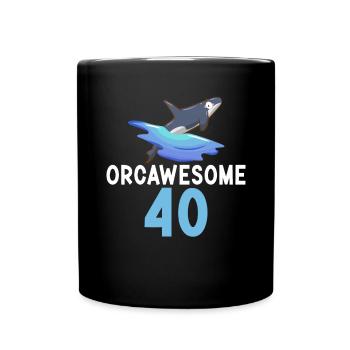 Orca Wal Geschenke - Tasse einfarbig - Schwarz - Vorne