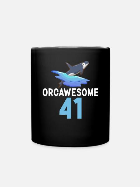Orca Wal Geschenke - Tasse einfarbig - Schwarz