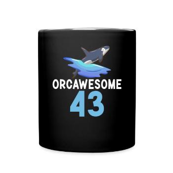 Orca Wal Geschenke - Tasse einfarbig - Schwarz - Vorne