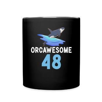 Orca Wal Geschenke - Tasse einfarbig - Schwarz - Vorne