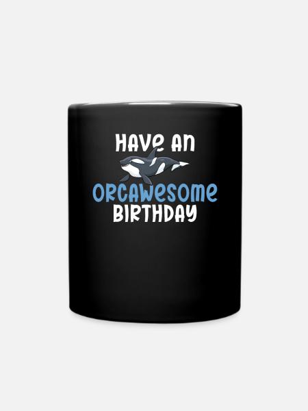 Orca Wal Geschenke - Tasse einfarbig - Schwarz