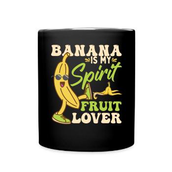 La banane est mon amoureux des fruits spirituels - Mug uni - noir - Devant