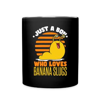 Juste un garçon qui aime les limaces de banane - Mug uni - noir - Devant