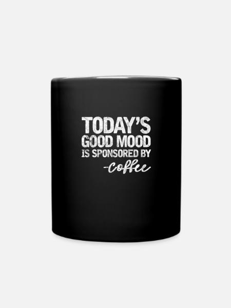 Kaffee - Tasse einfarbig - Schwarz