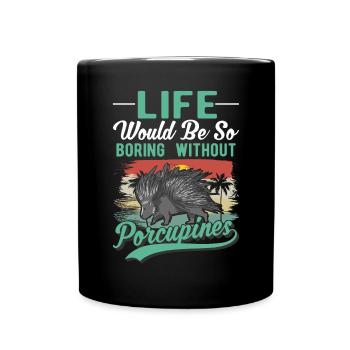 Porcupine Gift Porcupine - Full Colour Mug - black - Front