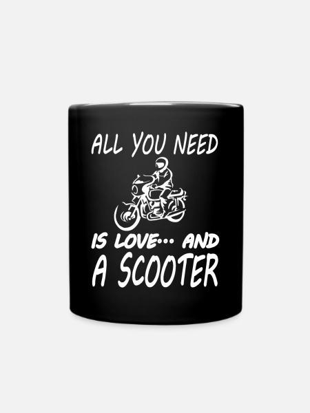 Roller fahren Rollerfahrer Stuntman Geschenkidee - Tasse einfarbig - Schwarz