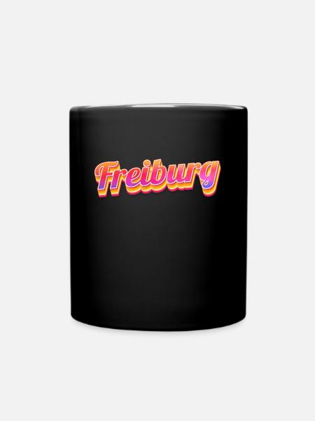 Freiburgerin Freiburger Freiburg - Tasse einfarbig - Schwarz
