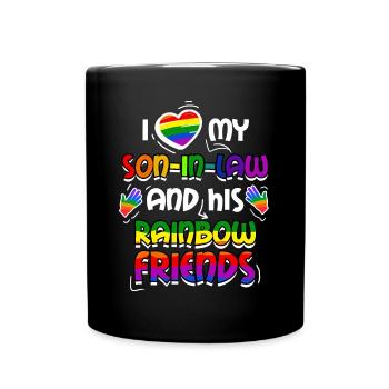 J’aime mon gendre et son - Mug uni - noir - Devant