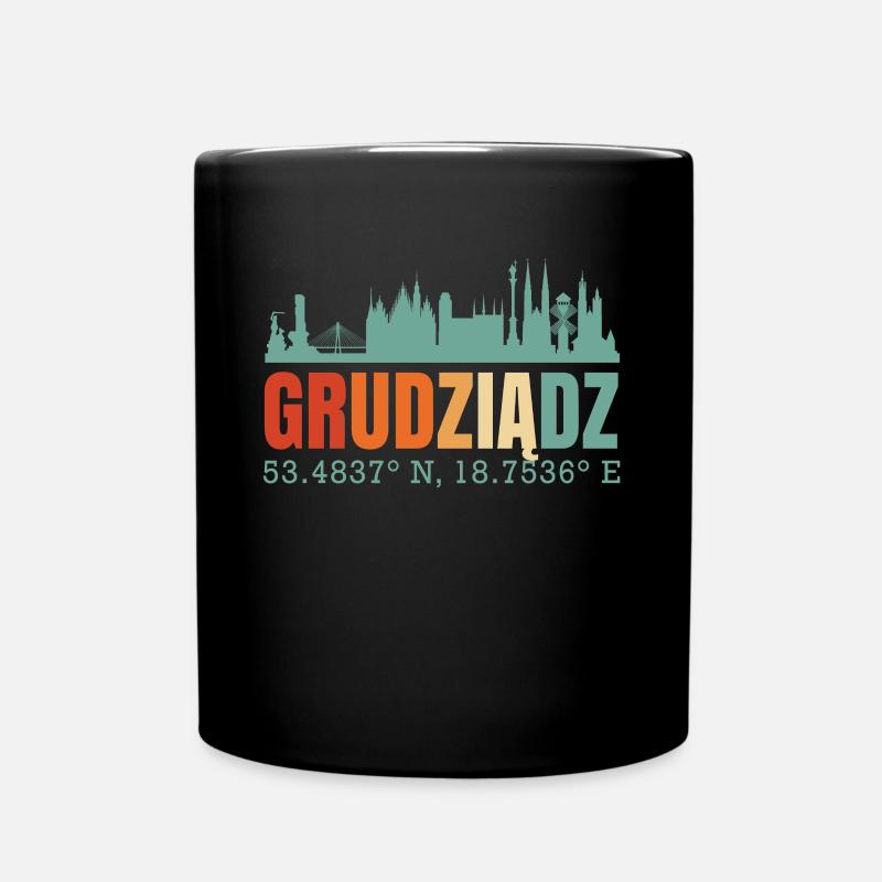 Polen Grudziadz Skyline - Tasse einfarbig - Schwarz