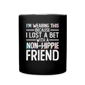 Pariez perdu avec non-hippie - Costume hippie - Mug uni - noir - Devant
