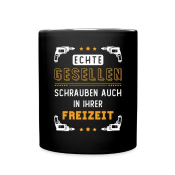 Geselle Ausbildung bestanden 2023 Männer Spruch - Tasse einfarbig - Schwarz - Vorne