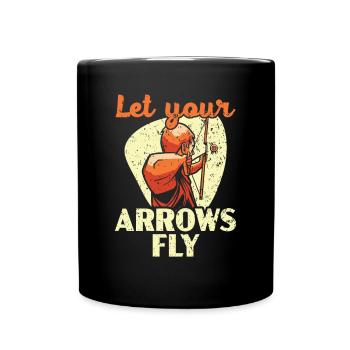 Laissez vos flèches voler Archer Bowman Tir à l’arc - Mug uni - noir - Devant