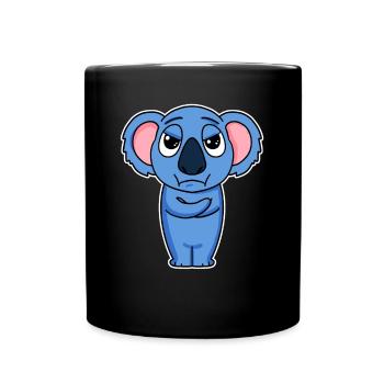 Keine Lust - Koala - Verschränkte Arme - Tasse einfarbig - Schwarz - Vorne