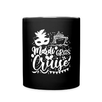 Mardi Gras Cruise Cruising Mask Cruise Ship Party - Full Colour Mug - black - Front