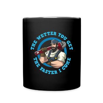 Handwerker Installateur Spruch Klempner - Tasse einfarbig - Schwarz - Vorne