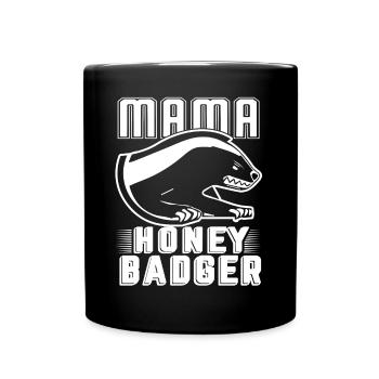 Honey Badger Mama Honey Badger - Full Colour Mug - black - Front