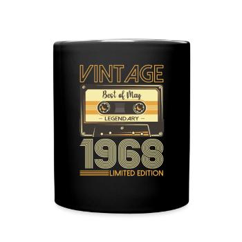 55 Birthday Man Woman Cassette Mai 1968 - Mug uni - noir - Devant