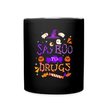 Say Boo To Drugs Red Ribbon Halloween - Tasse einfarbig - Schwarz - Vorne