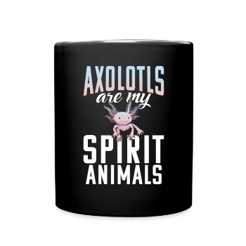 Axolotl Liebhaber Geschenke - Tasse einfarbig - Schwarz - Vorne