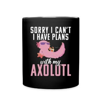 Axolotl Liebhaber Geschenke - Tasse einfarbig - Schwarz - Vorne