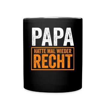 Vater Vatertag Papa - Tasse einfarbig - Schwarz - Vorne