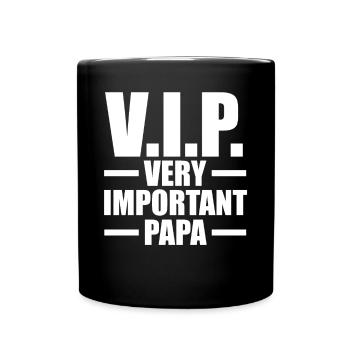 Vater Vatertag Papa - Tasse einfarbig - Schwarz - Vorne