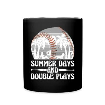 Summer Days And Double Plays 4 - Tasse einfarbig - Schwarz - Vorne