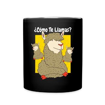 Como te llamas? Funny Maestra Spanish Teacher Art - Full Colour Mug - black - Front