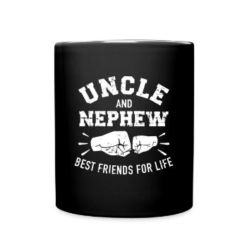 Uncle and Nephew Friends for Life - Full Colour Mug - black - Front