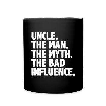 Funny Uncle, For Uncle Men The Bad Influence Uncle - Full Colour Mug - black - Front