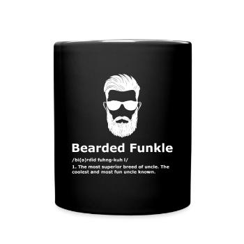 Funkle barbu pour hommes | Drôle de définition de l’oncle - Mug uni - noir - Devant
