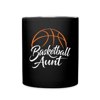 Basketball Tante | Basketball Mama TanteBasketball - Tasse einfarbig - Schwarz - Vorne