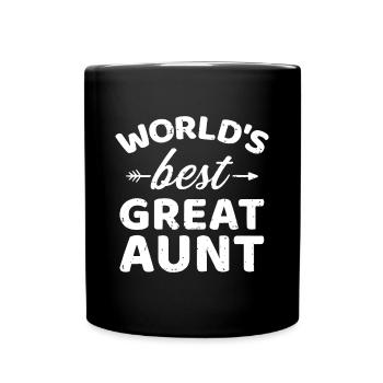 World's Best Great Aunt - Full Colour Mug - black - Front