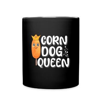 Corn Dog Queen - Full Colour Mug - black - Front