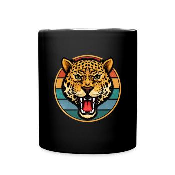 Retro Jaguar - Tasse einfarbig - Schwarz - Vorne