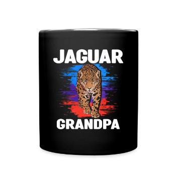 Jaguar Grandpa - Tasse einfarbig - Schwarz - Vorne