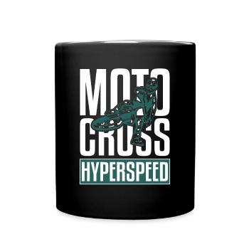 Motocross Hyperspeed - Tasse einfarbig - Schwarz - Vorne