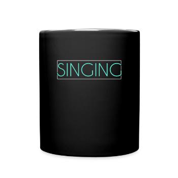 Lettrage chantant - Mug uni - noir - Devant