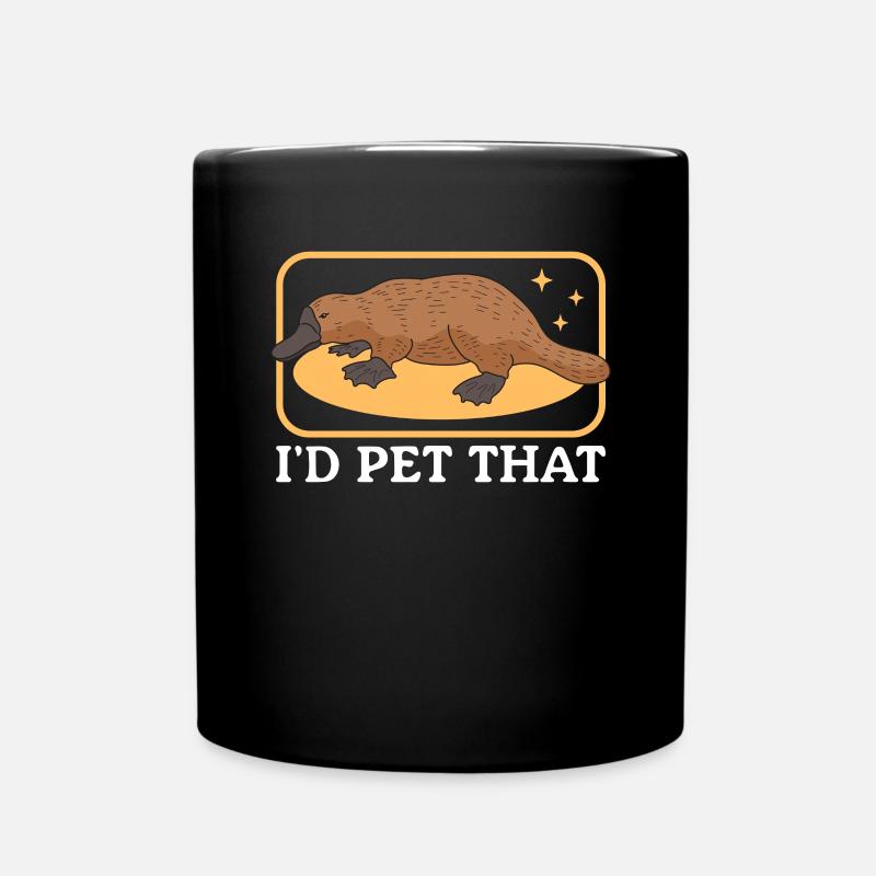 Schnabeltier Platypus Schnabeltiere Geschenk - Tasse einfarbig - Schwarz