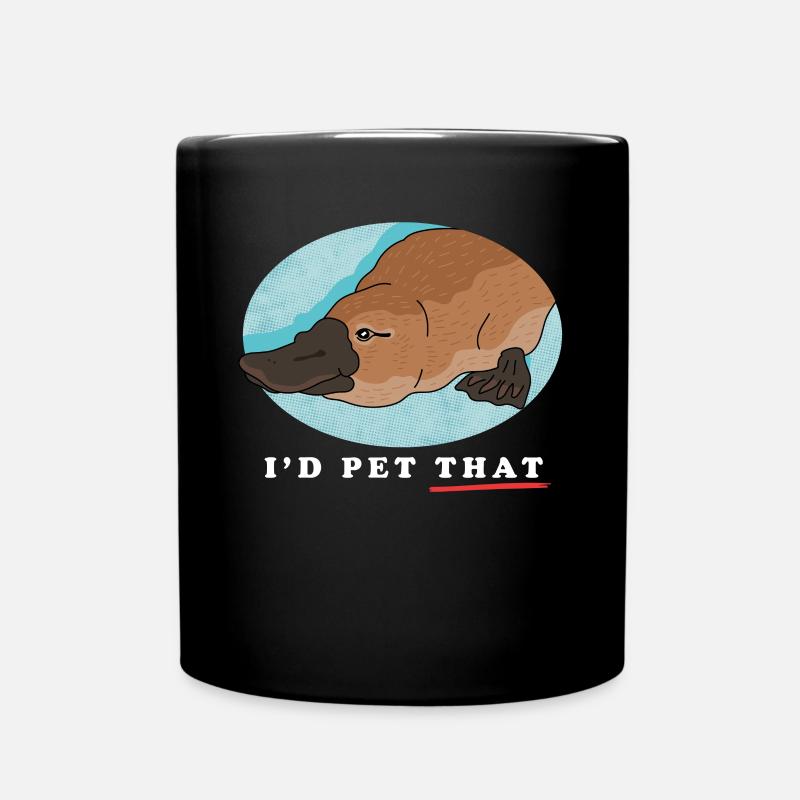 Schnabeltiere Platypus Schnabeltier Geschenk - Tasse einfarbig - Schwarz
