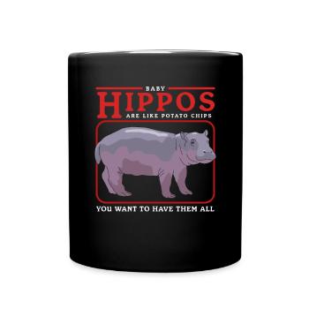 Hippos Baby Hippo Hippo Gift - Full Colour Mug - black - Front