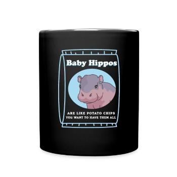 Hippo Baby Hippo Hippo Gift - Full Colour Mug - black - Front