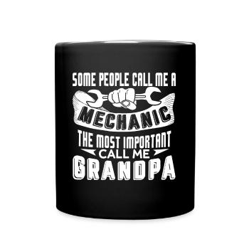 Mechanic Mechanic Grandpa - Full Colour Mug - black - Front