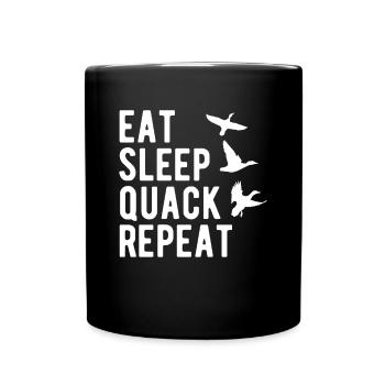 Manger du sommeil Charlatan Répéter Chemise de chasse au canard - Mug uni - noir - Devant