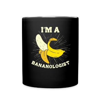 La banane est mon fruit spirituel - Mug uni - noir - Devant