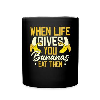 When Live Gives You Bananas - Full Colour Mug - black - Front