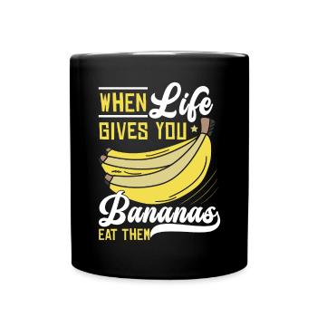 When Live Gives You Bananas Fruit - Full Colour Mug - black - Front