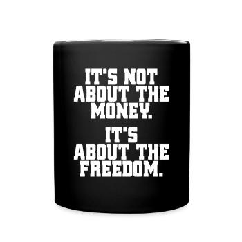 Unternehmer Freiheit Aktien ETF It's About Freedom - Tasse einfarbig - Schwarz - Vorne