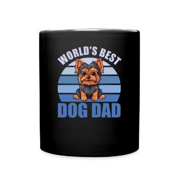 Meilleur chien du monde papa mignon Yorkshire terrier - Mug uni - noir - Devant