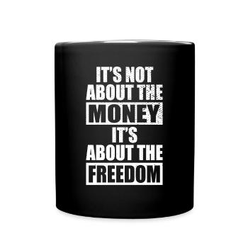 Unternehmer Freiheit Aktien ETF It's About Freedom - Tasse einfarbig - Schwarz - Vorne